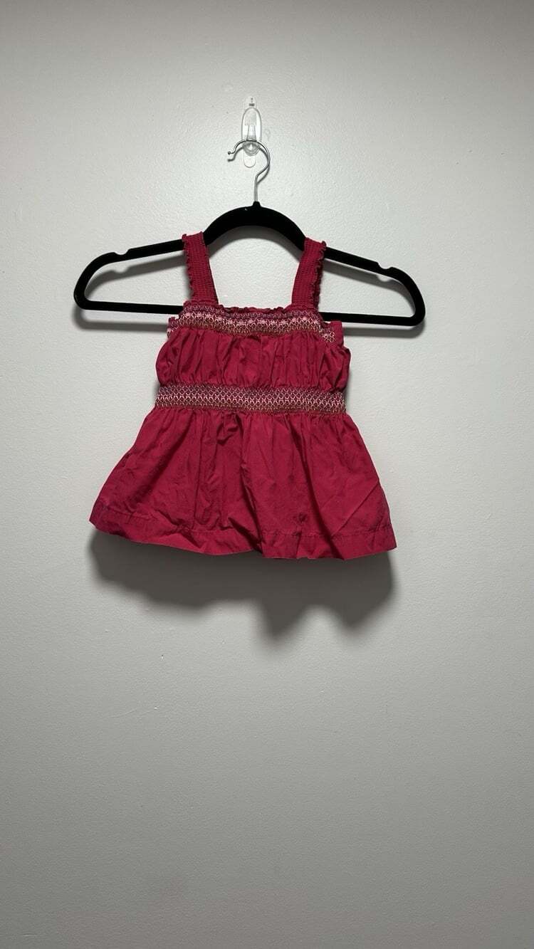 Gap Toddler 3T Y2K Vintage Girls Hot Pink Tank Top Shirt 100% Cotton